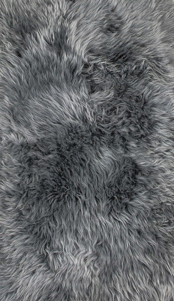 2' x 3' Warm Gray New Zealand Natural Sheepskin Rug