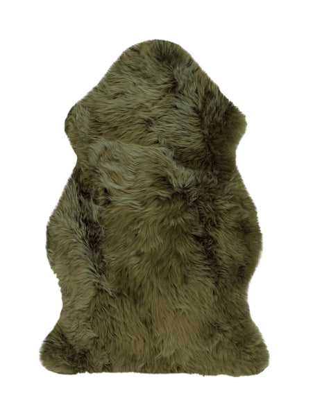 2' x 3' Khaki Green New Zealand Natural Sheepskin Rug