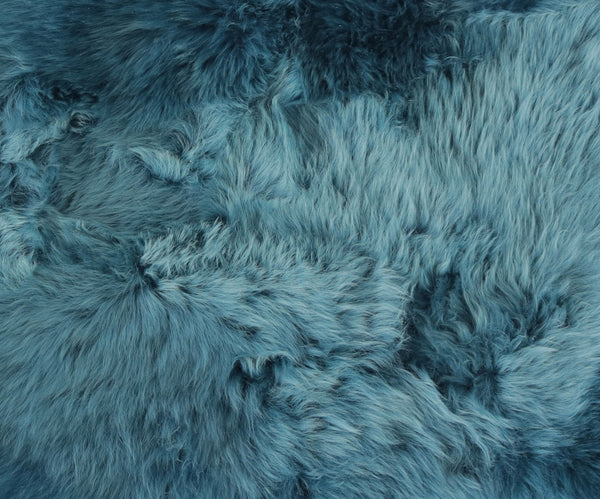 2' x 3' Teal New Zealand Natural Sheepskin Rug