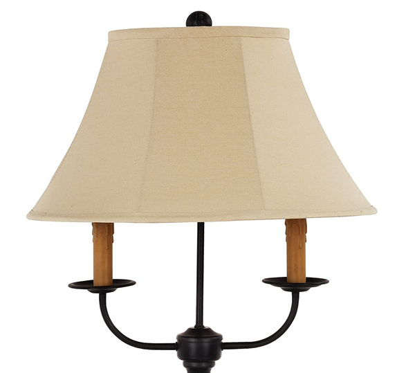 Black Double Vintage Candle Table Lamp