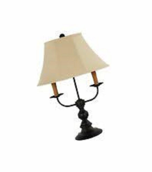 Black Double Vintage Candle Table Lamp