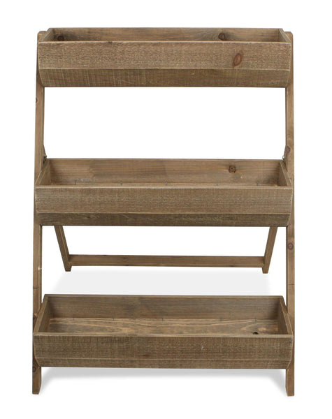 3 Tier Wooden Shelves Storage Plant Stand