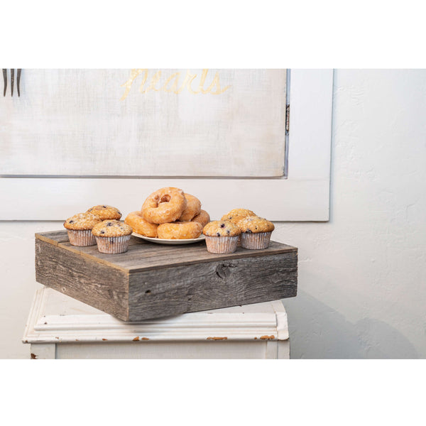 Natural Weathered Gray Cake Stand