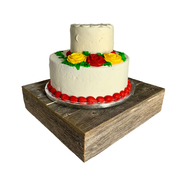 Natural Weathered Gray Cake Stand