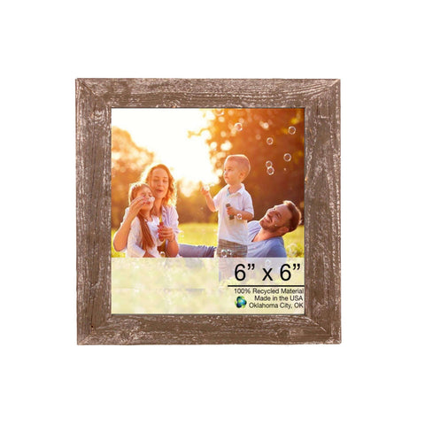 6" x 6" Rustic Espresso Picture Frame