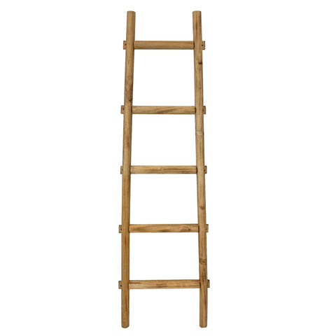 5 Step Brown Decorative Ladder Shelve