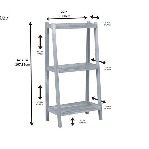 42" Bookcase with 3 Shelves in Espresso