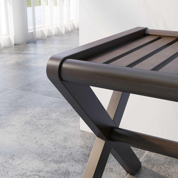 Espresso Finish Wood Bench