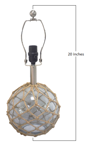 Glass and Net Finish Table Lamp Base Only