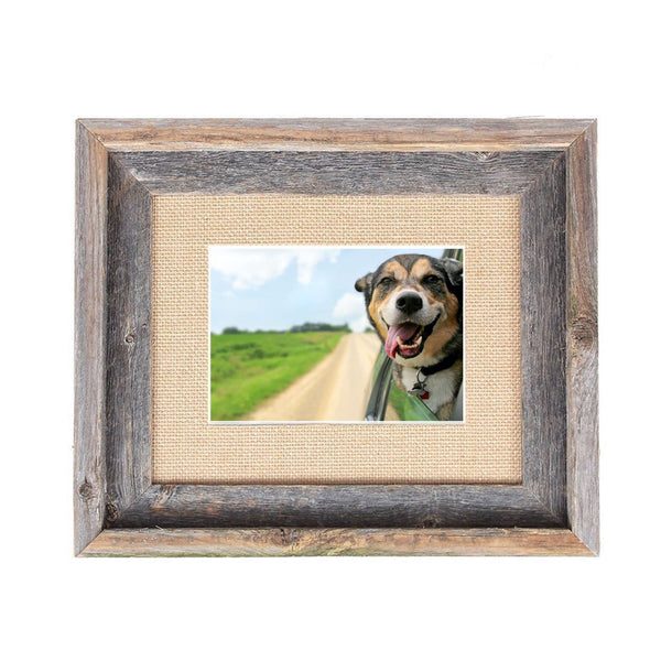 11x14 Rustic Burlap Picture Frame with Plexiglass