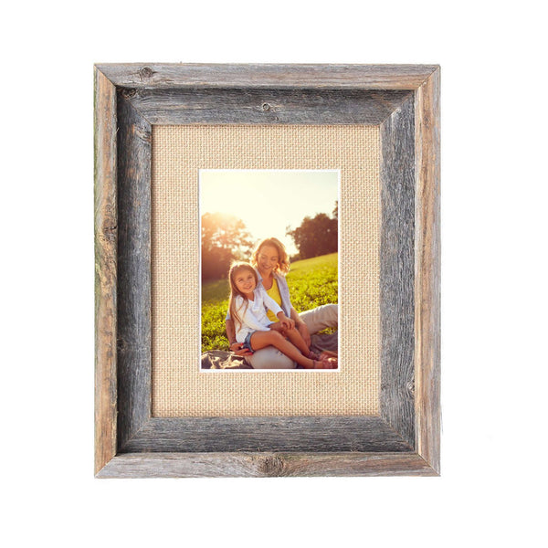 11x14 Rustic Burlap Picture Frame with Plexiglass