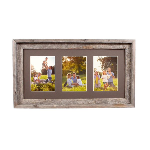 3 - 5x7 Natural Weathered Grey Picture Frame