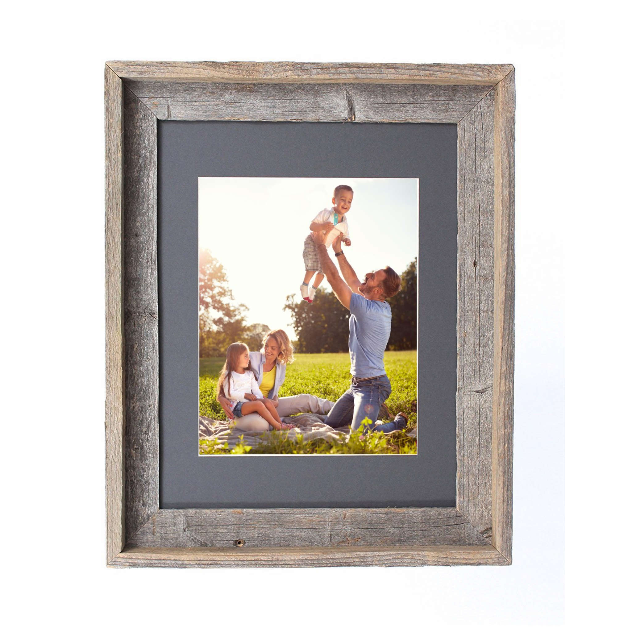 11x14 Rustic Cinder Picture Frame with Plexiglass Holder