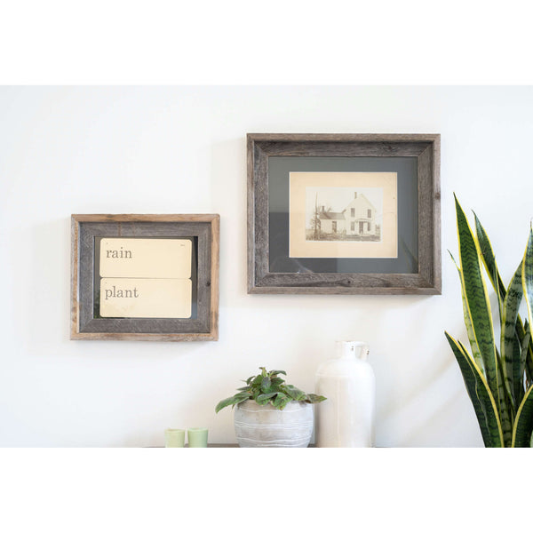 11x14 Rustic Cinder Picture Frame with Plexiglass Holder