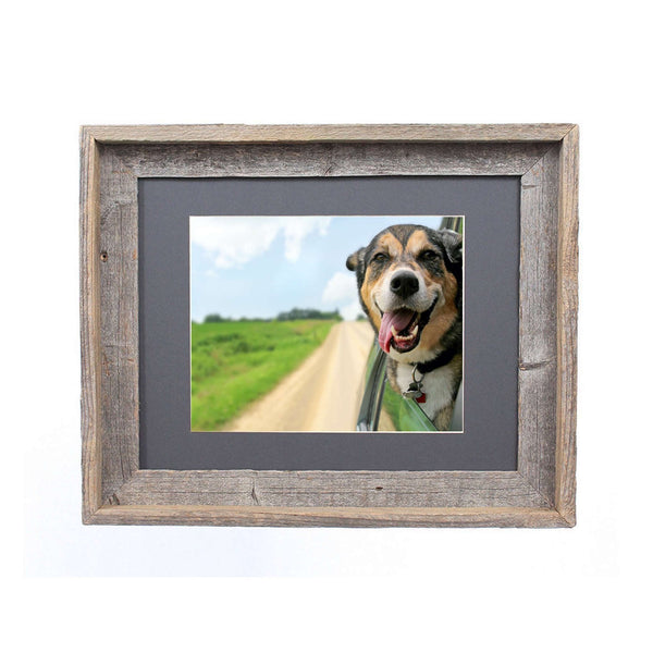 11x14 Rustic Cinder Picture Frame with Plexiglass Holder