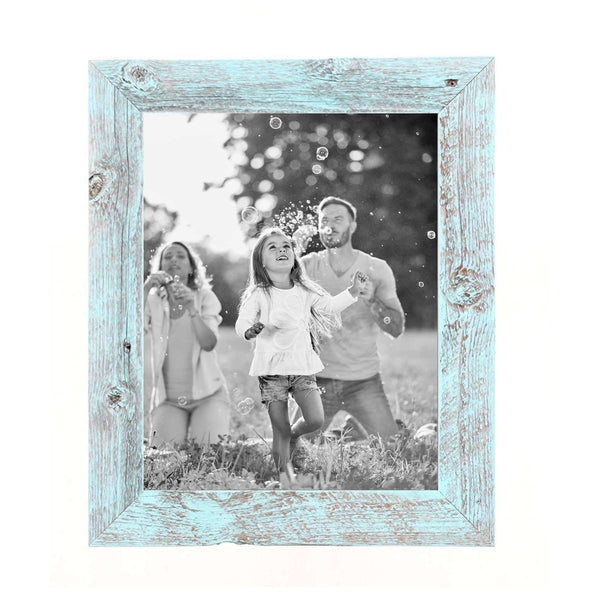 11x14 Rustic Blue Picture Frame with Plexiglass Holder