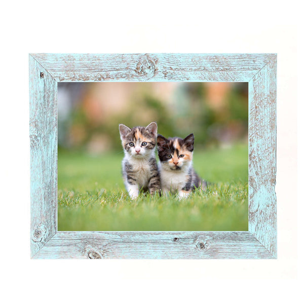 11x14 Rustic Blue Picture Frame with Plexiglass Holder