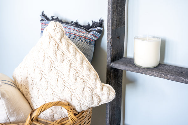 4 Step Rustic Black Wood Ladder Shelf