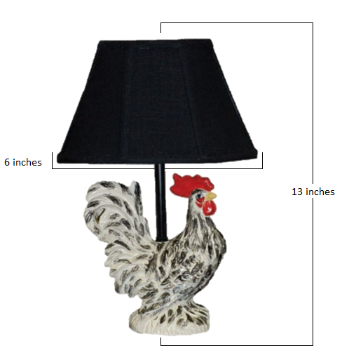 Rustic Farmhouse Rooster Accent Lamp