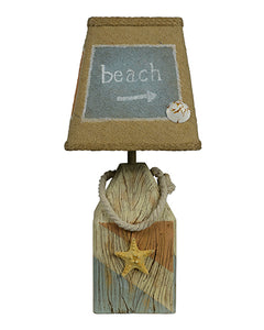 Seaside Accent Lamp with Rope and Starfish