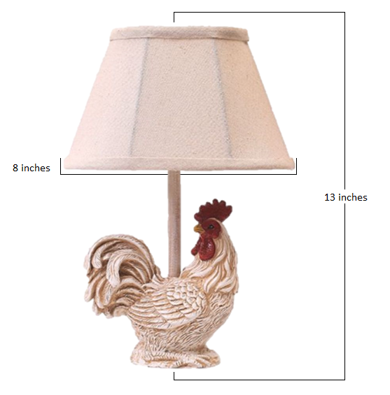 White Rooster Accent Lamp