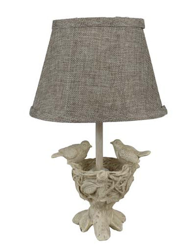 Two Birds and Nest Accent Lamp