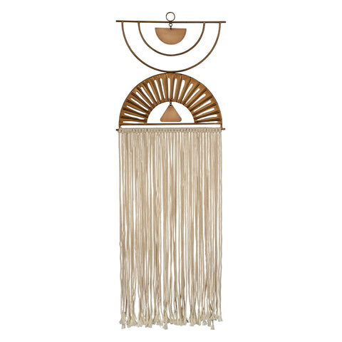 Bronze Metal Macrame Wall Decor