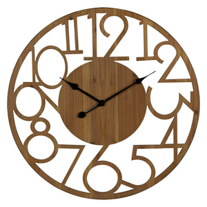 Hand Crafted Modern Natural Wood Wall Clock