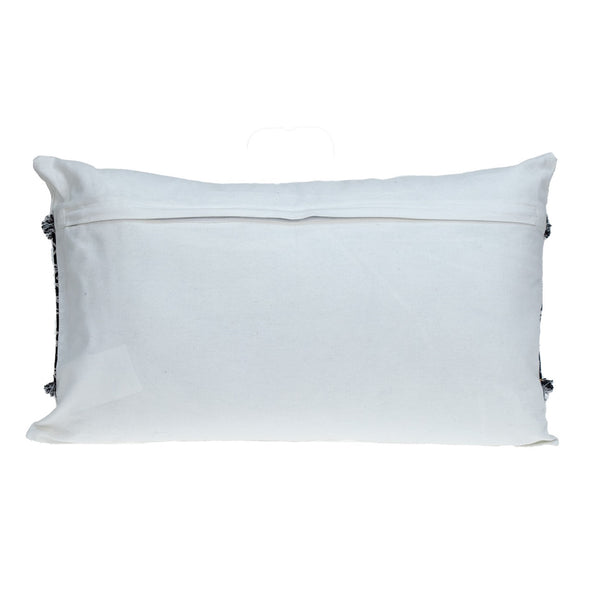 Black and White Patched Throw Pillow