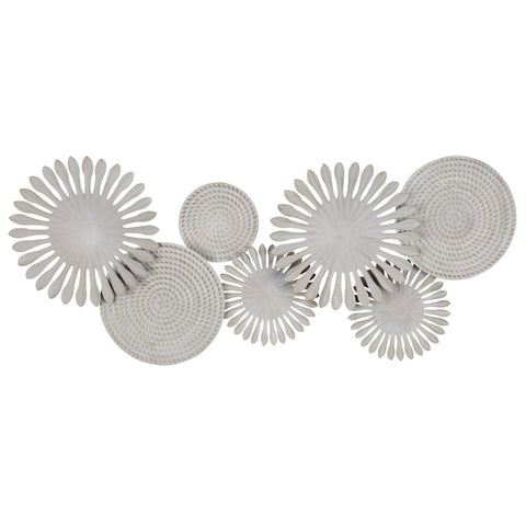 White Burst Metal Wall Decor