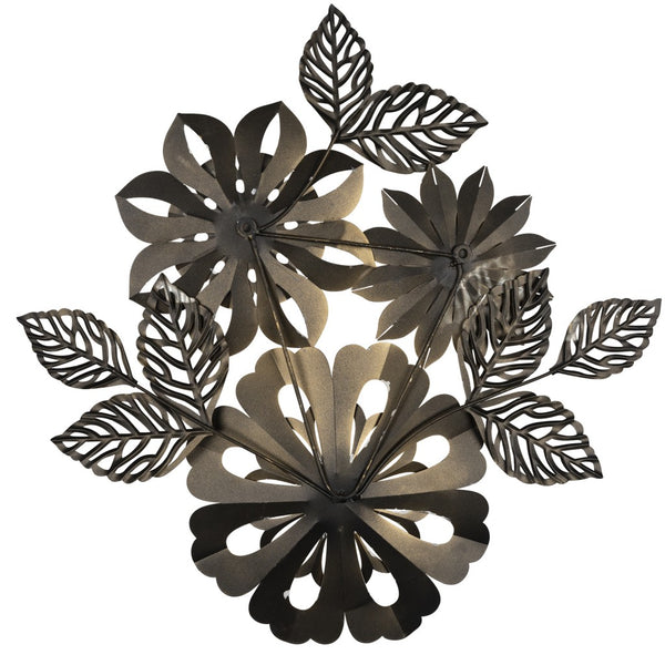 Golden Metallic Flower Wall Decor