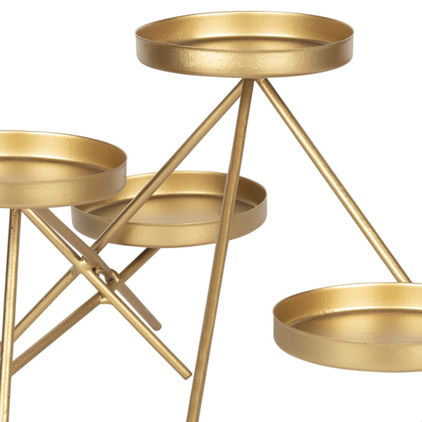 Gold Metallic Candle Holder