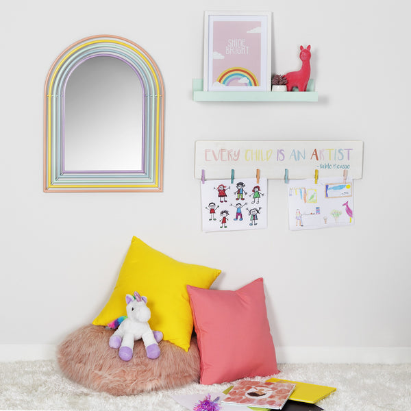 Shine Bright Glitter Rainbow Wall Art