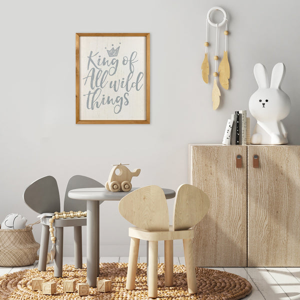 King of All Wild Things Wooden Wall Art