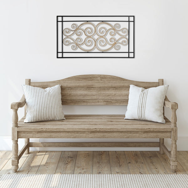 Modern Wooden Scroll Wall Decor