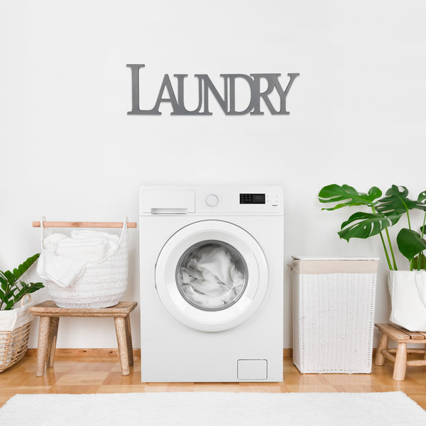 Gray Laundry Wooden Wall Decor