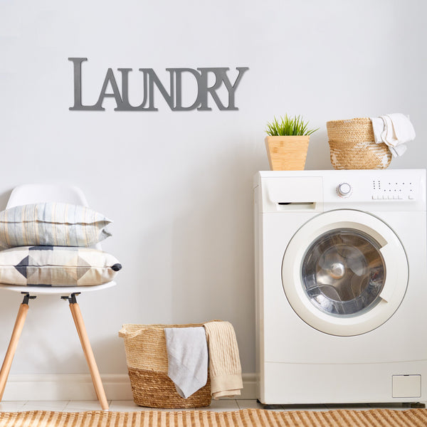 Gray Laundry Wooden Wall Decor