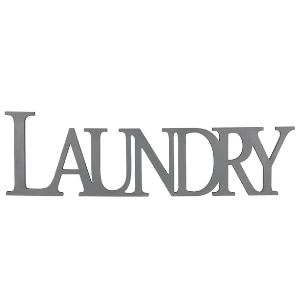 Gray Laundry Wooden Wall Decor