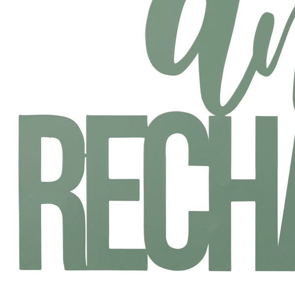 Relax and Recharge Metallic Wall Sign