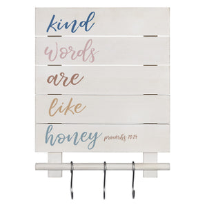 Kind Words Are Honey Wooden Wall Decor