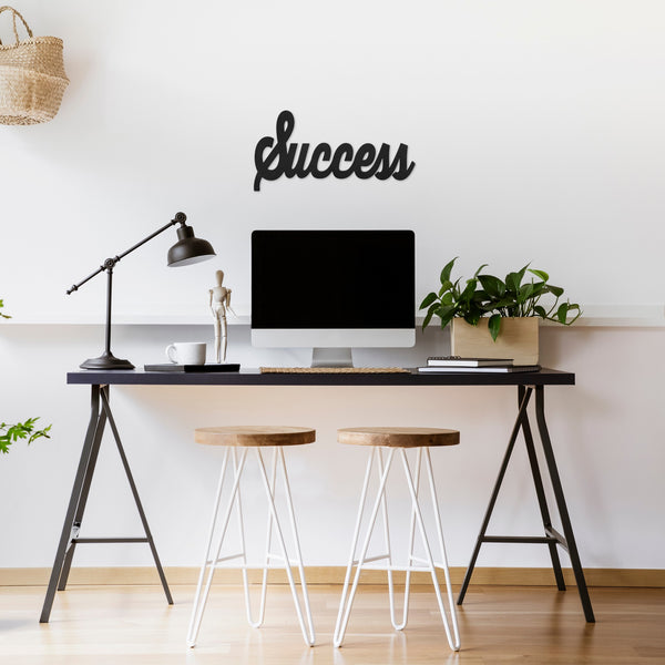 Hand Painted Wooden Success Wall Art