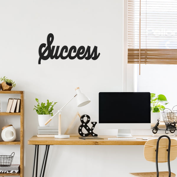 Hand Painted Wooden Success Wall Art