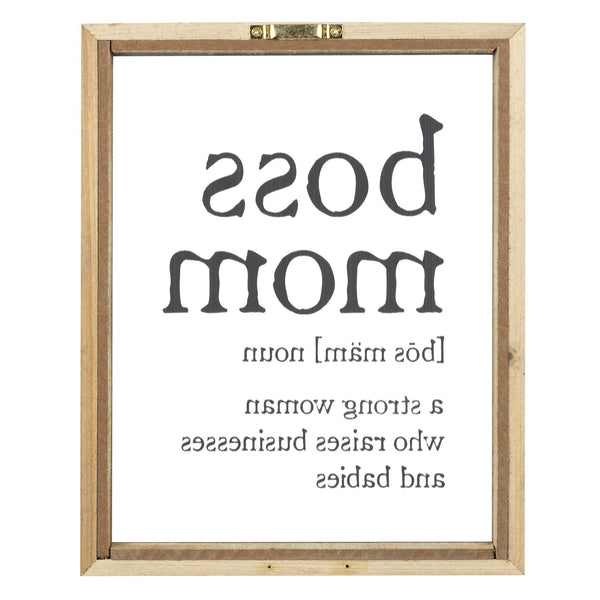 Black and White Boss Mom Wall Art