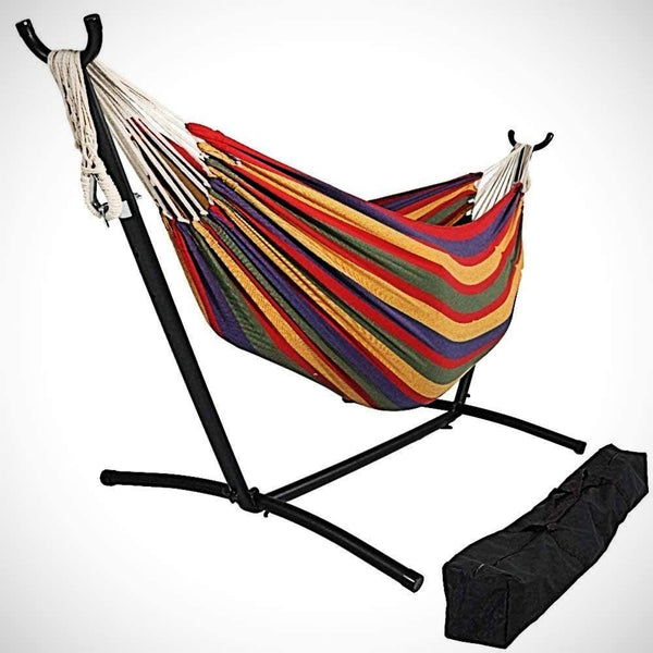 Regatta Stripe Classic 2 Person Hammock with Stand