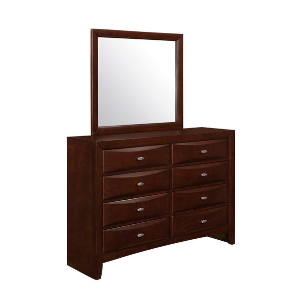 New Merlot Mirror with Rectangular Sleek Wood Trim