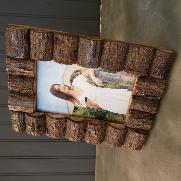 4" x 6" Log Cabin Style Picture Frames