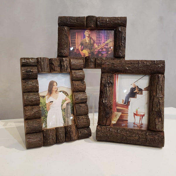 4" x 6" Log Cabin Style Picture Frames