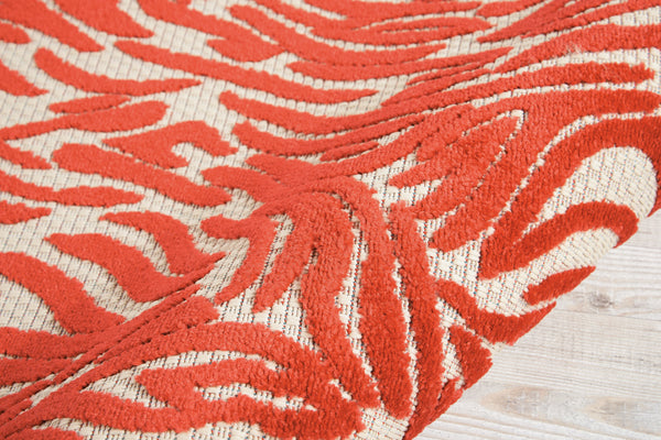 3’ x 4’ Red Zebra Pattern Indoor Outdoor Area Rug