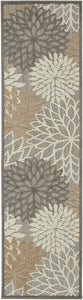 2’ x 6’ Natural and Gray Indoor Outdoor Runner Rug