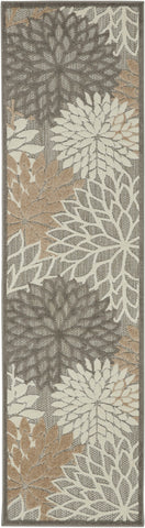 2’ x 6’ Natural and Gray Indoor Outdoor Runner Rug